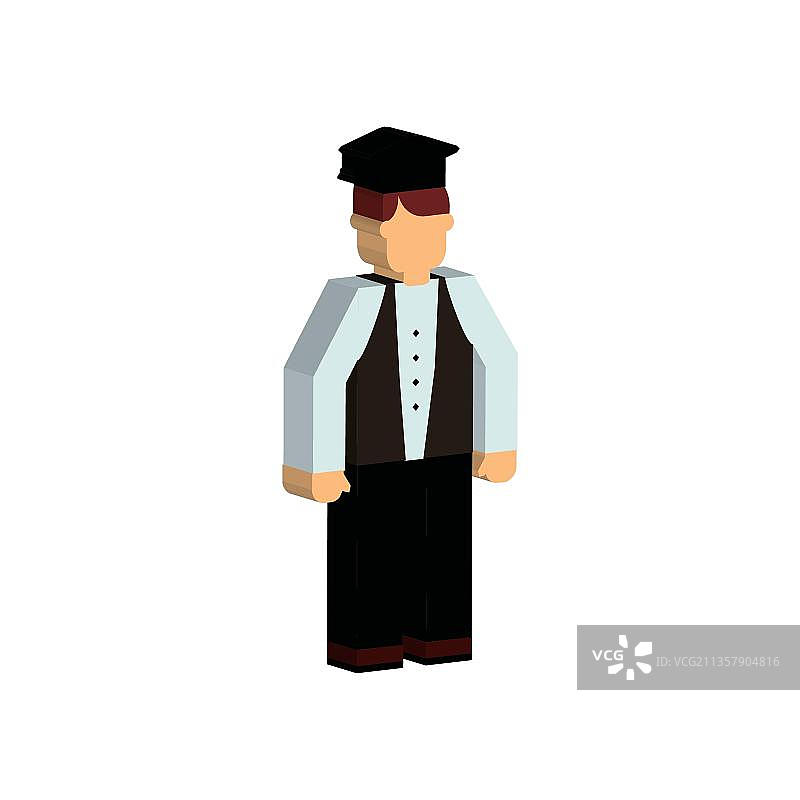 等距毕业学生图片素材