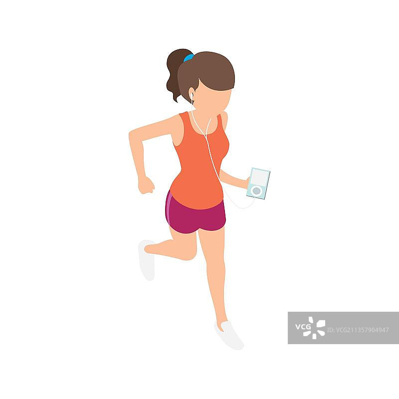 等距的女孩图片素材