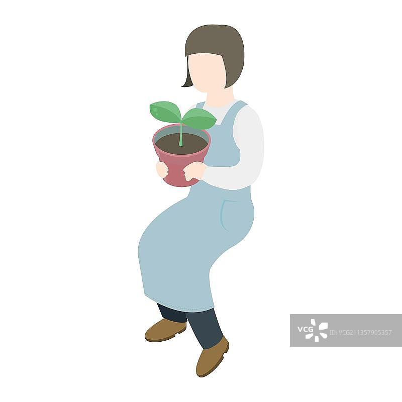 园艺家的盆栽图片素材