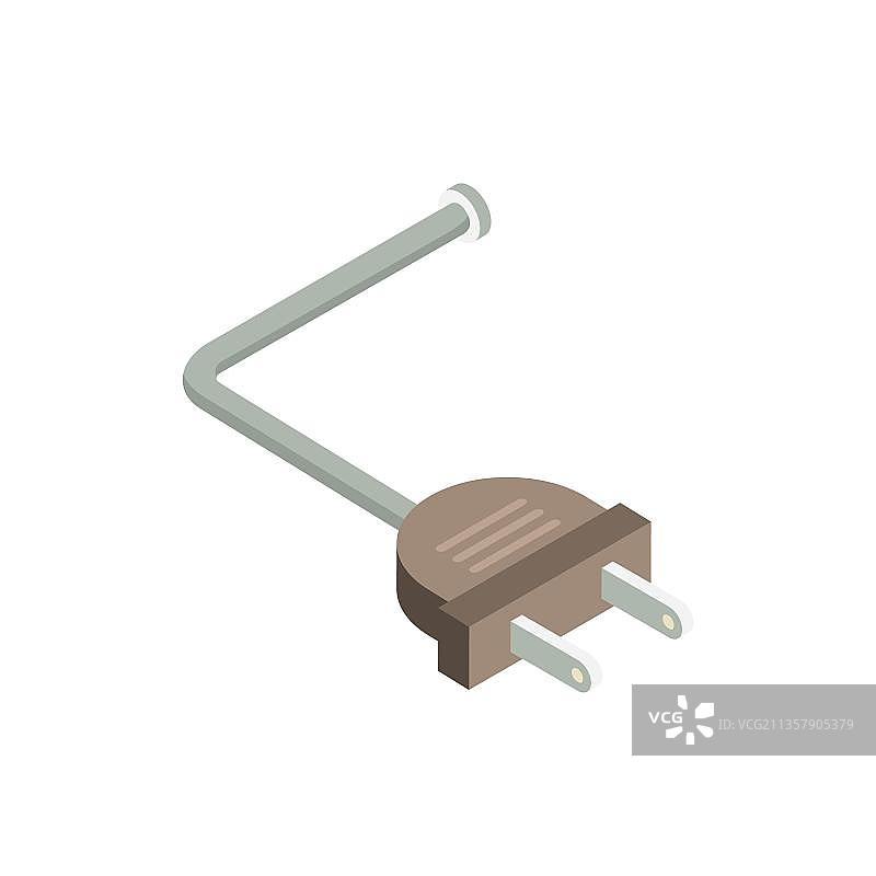 等距布朗插头图片素材