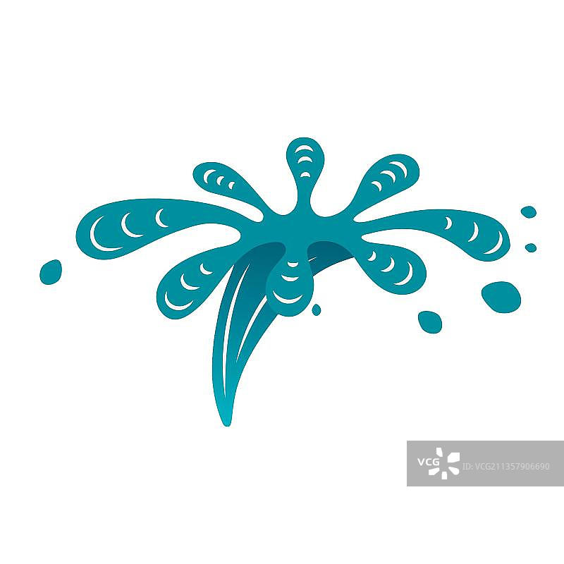 蓝色喷泉图片素材