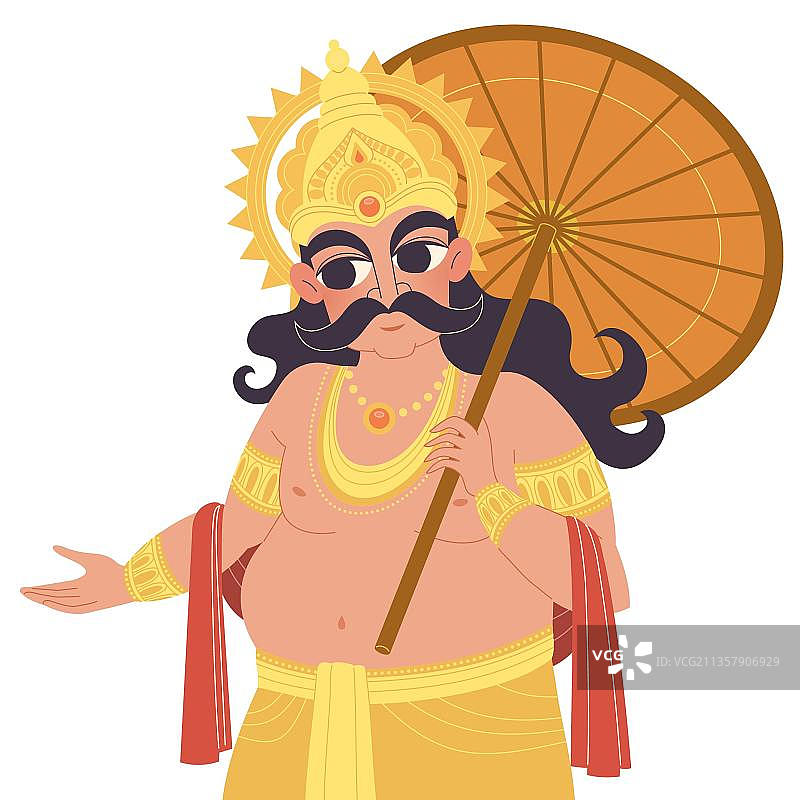 摩诃巴利国王打着伞图片素材