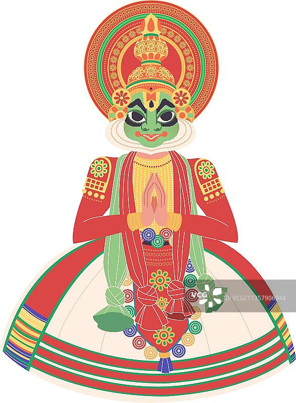 Kathakali舞者图片素材