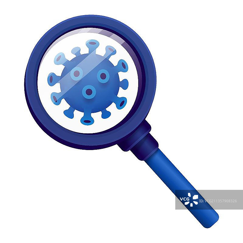 放大镜和病毒图片素材