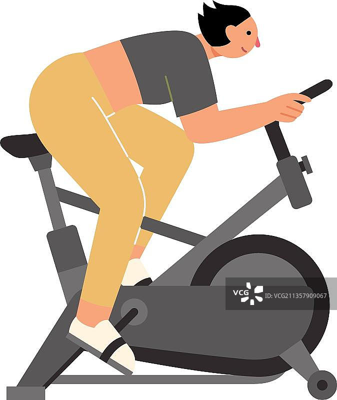 骑自行车的女人图片素材