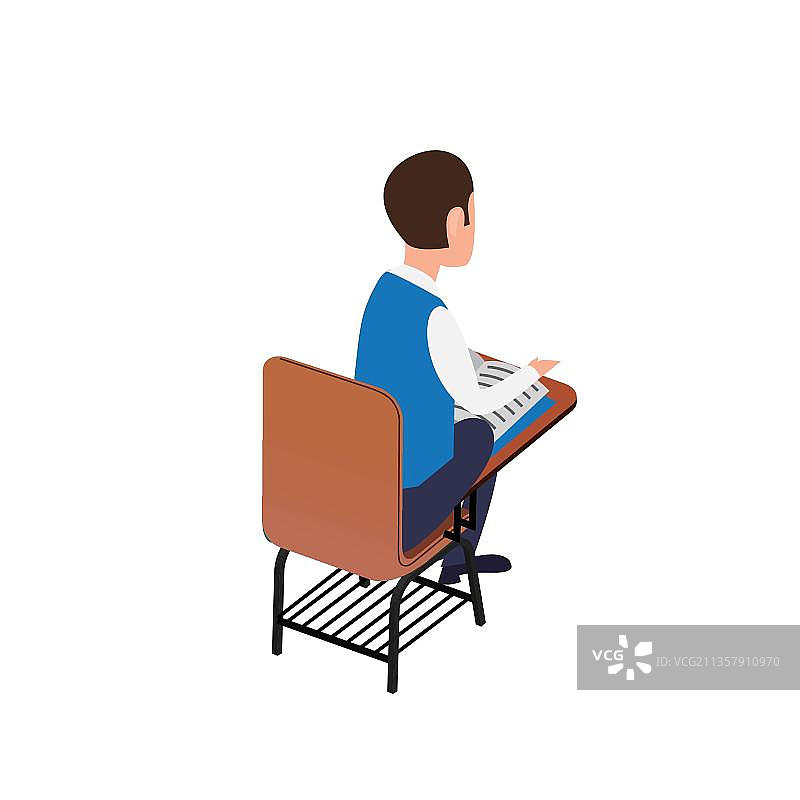 等距的学生图片素材