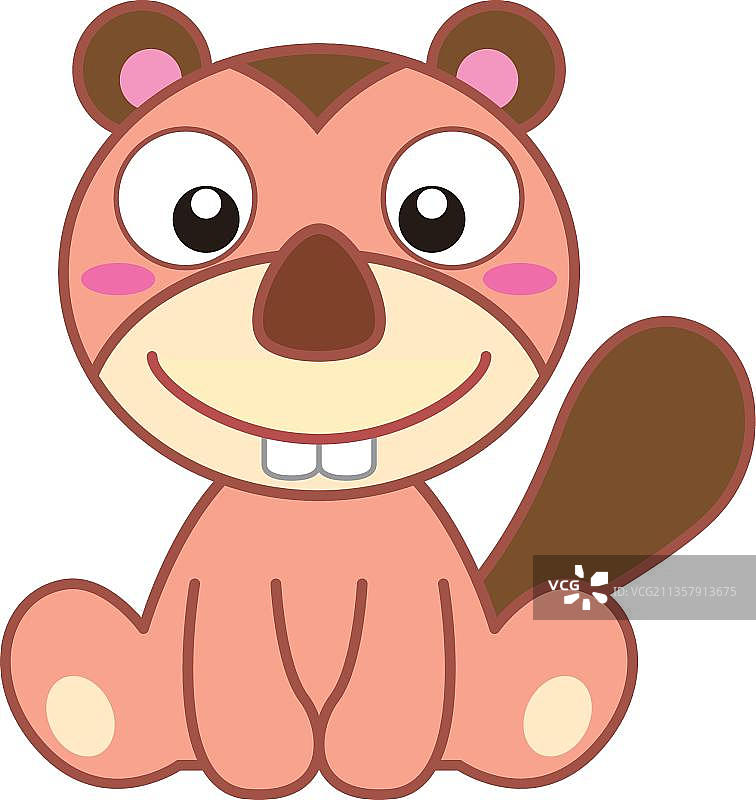 可爱的海狸图片素材