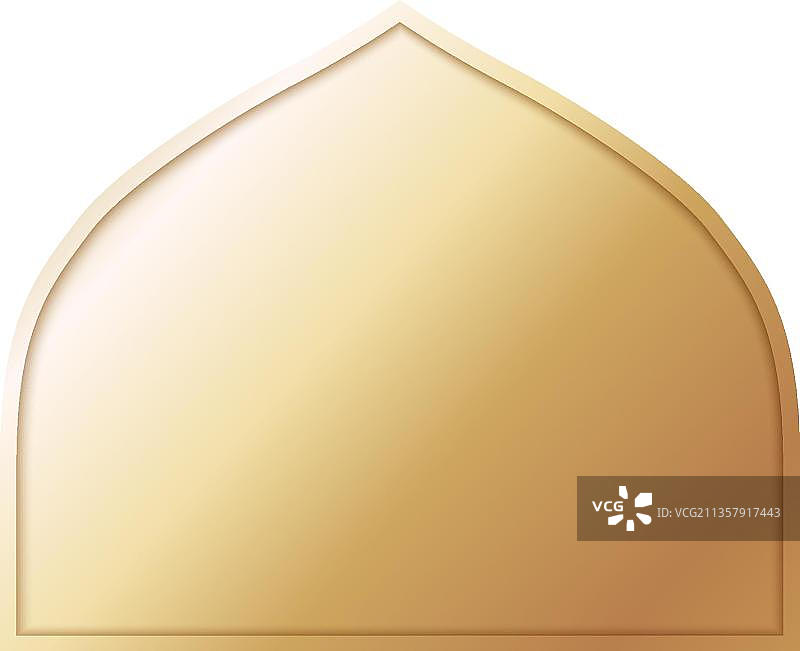 金色伊斯兰窗框图片素材