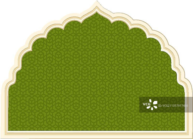 绿色的阿拉伯语模式图片素材