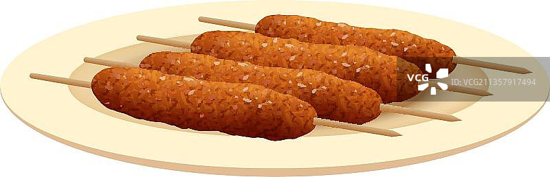 中东鸡肉串图片素材