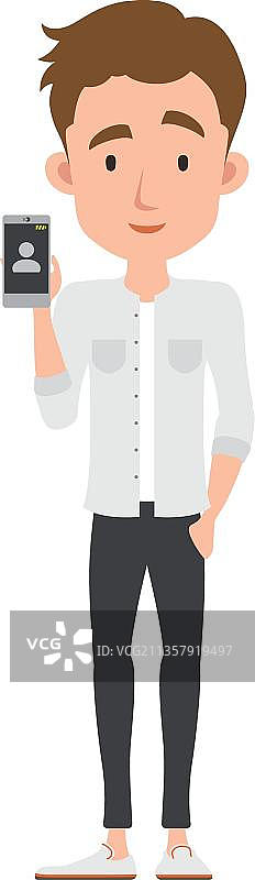 有智能手机的年轻人图片素材