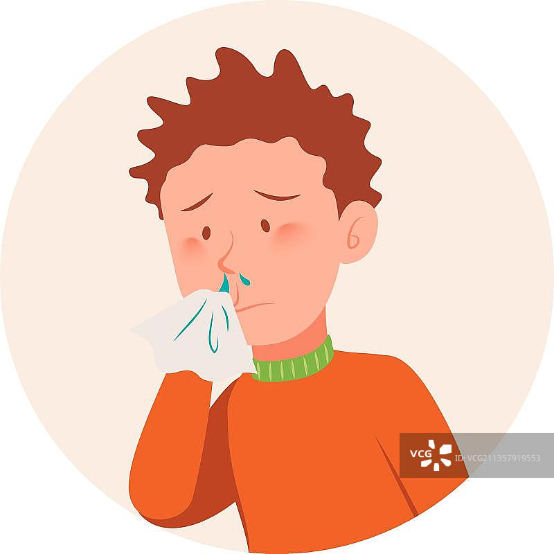 男人流鼻涕图片素材