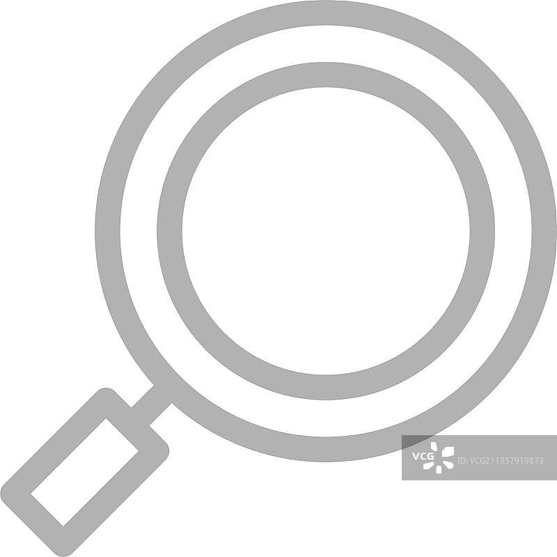 放大镜轮廓图标图片素材