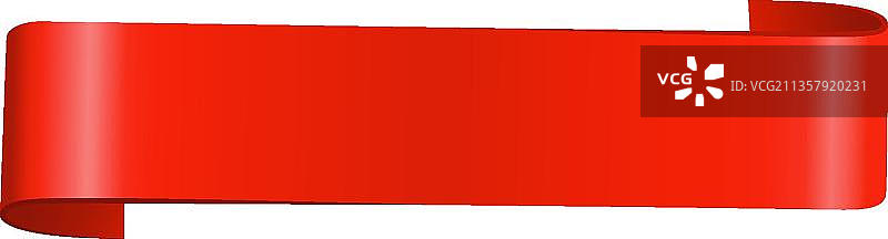 红色卷曲丝带图片素材