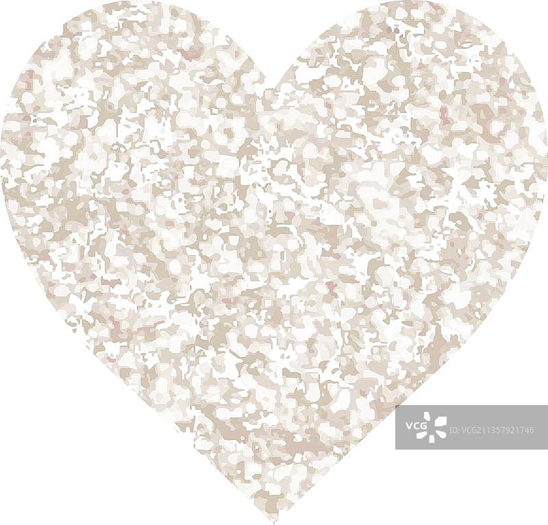 银粒子心形图片素材