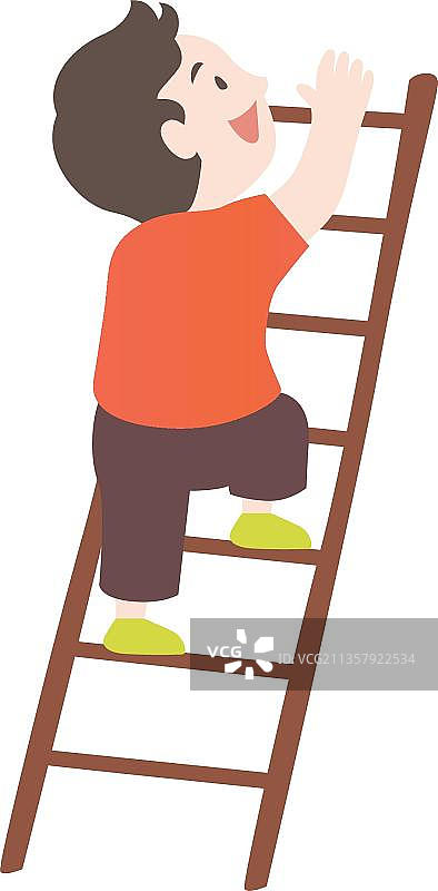 爬梯子的人图片素材