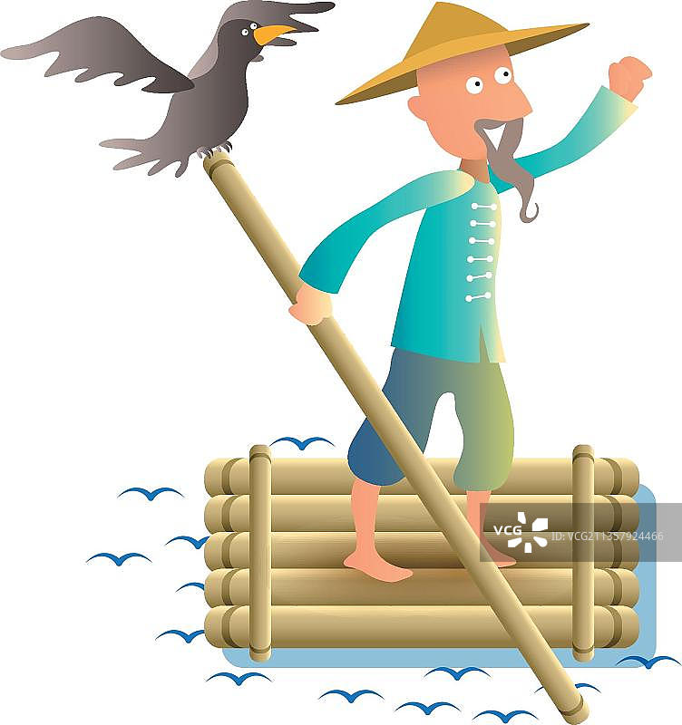 鸬鹚捕鱼图片素材