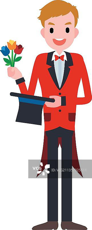 红衣魔术师图片素材