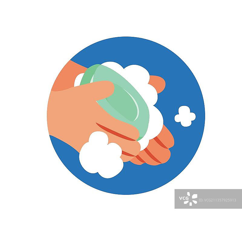 用肥皂洗手，可以避免感染病毒图片素材