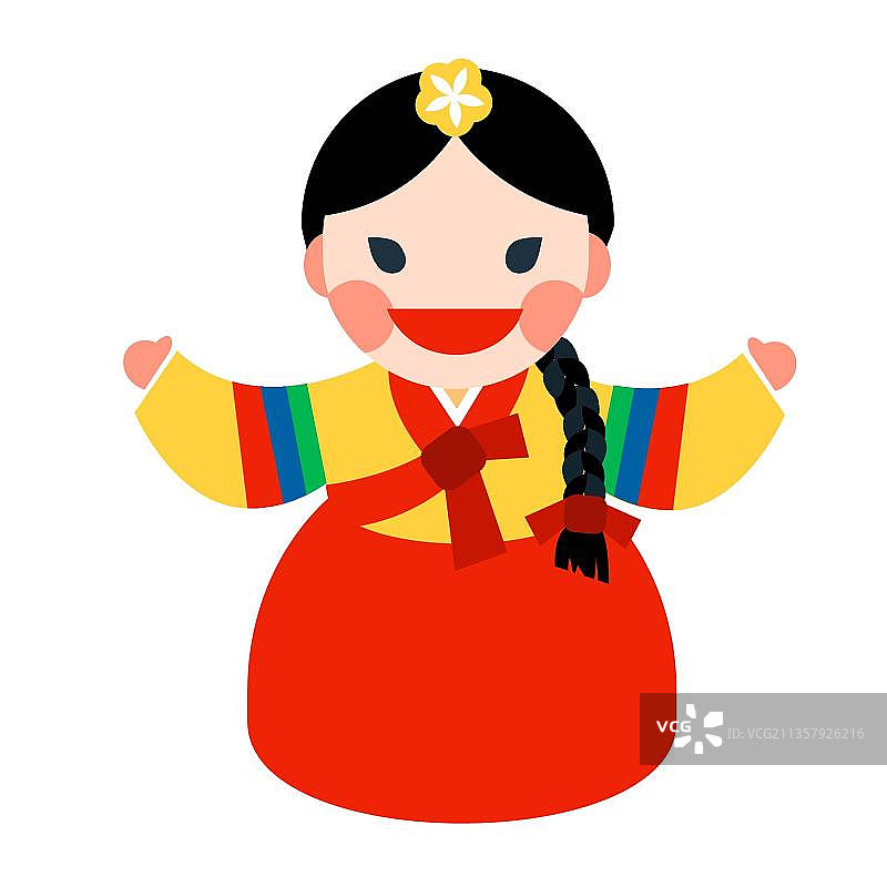 韩国韩服的女人图片素材