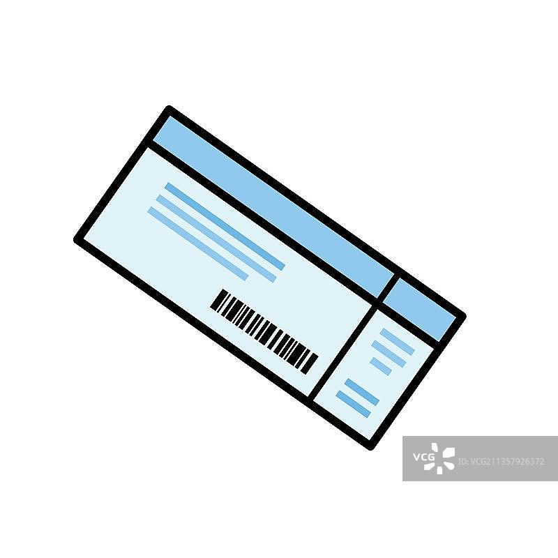 蓝色的机票图片素材