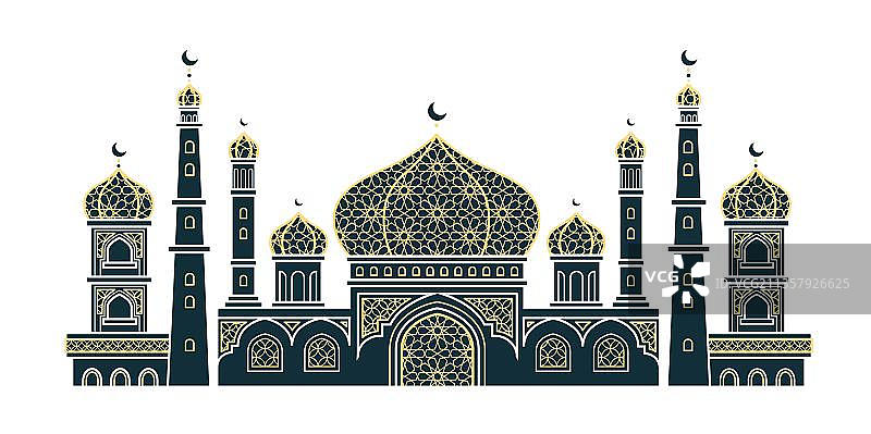 华丽的清真寺图片素材