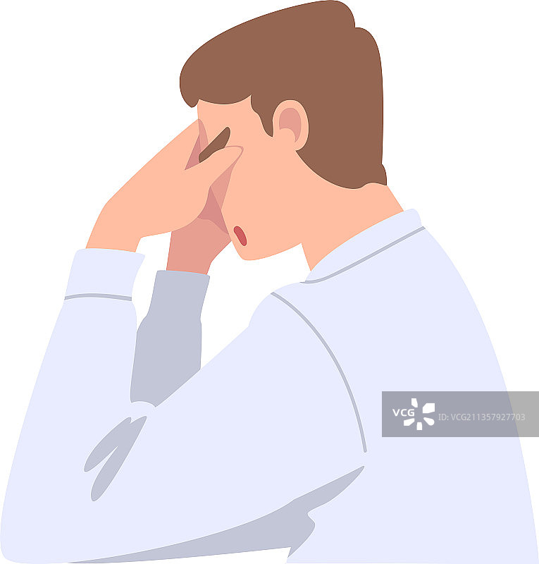 失望的男人办公室职员捂脸图片素材