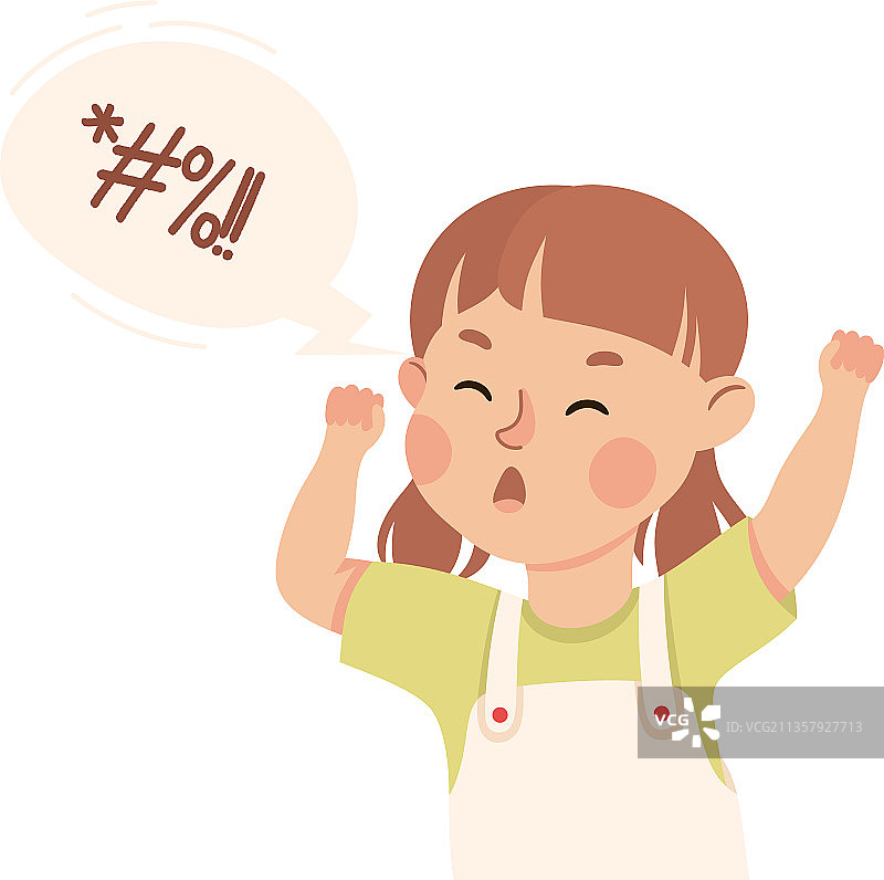 展示面部表情的小女孩图片素材