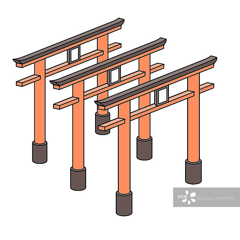 日本红鸟居图片素材