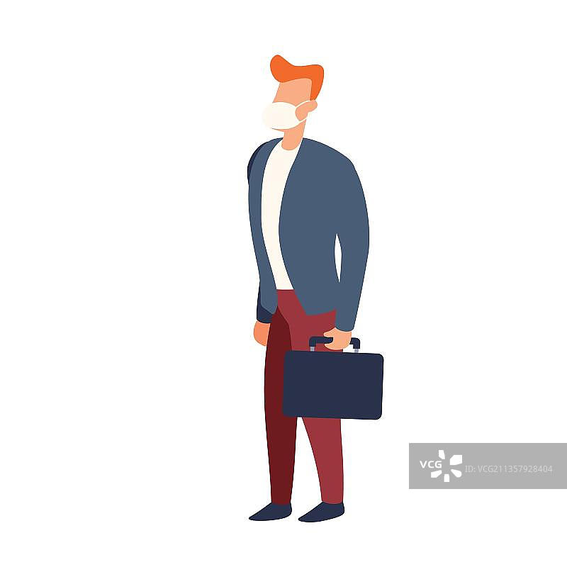 商人戴口罩图片素材