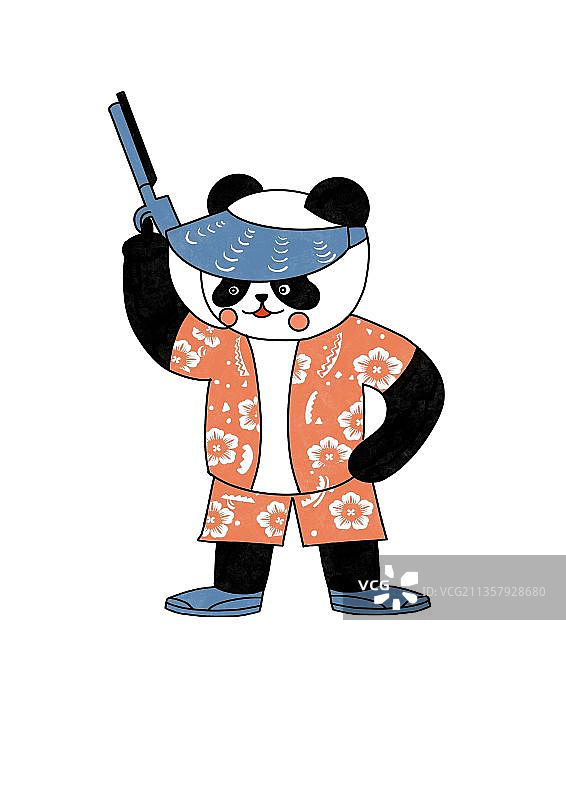 射击的熊猫图片素材
