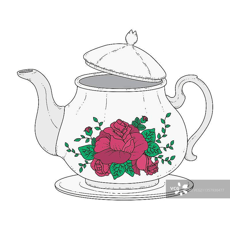优雅的茶壶图片素材