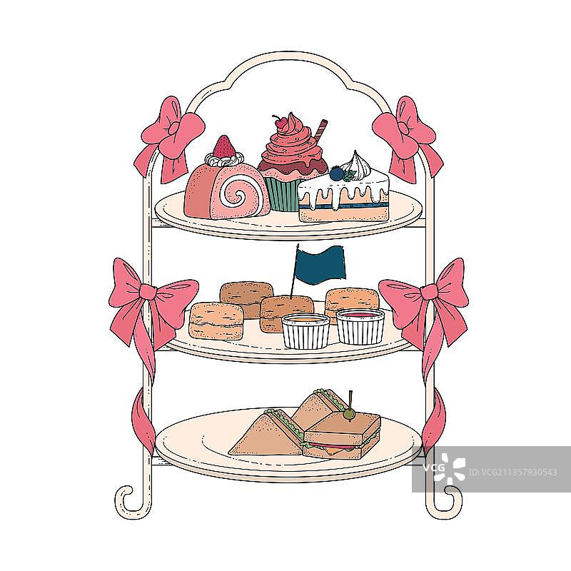 三层蛋糕架图片素材