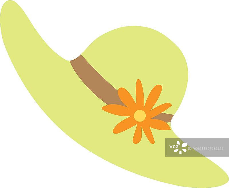 绿色宽边帽图片素材