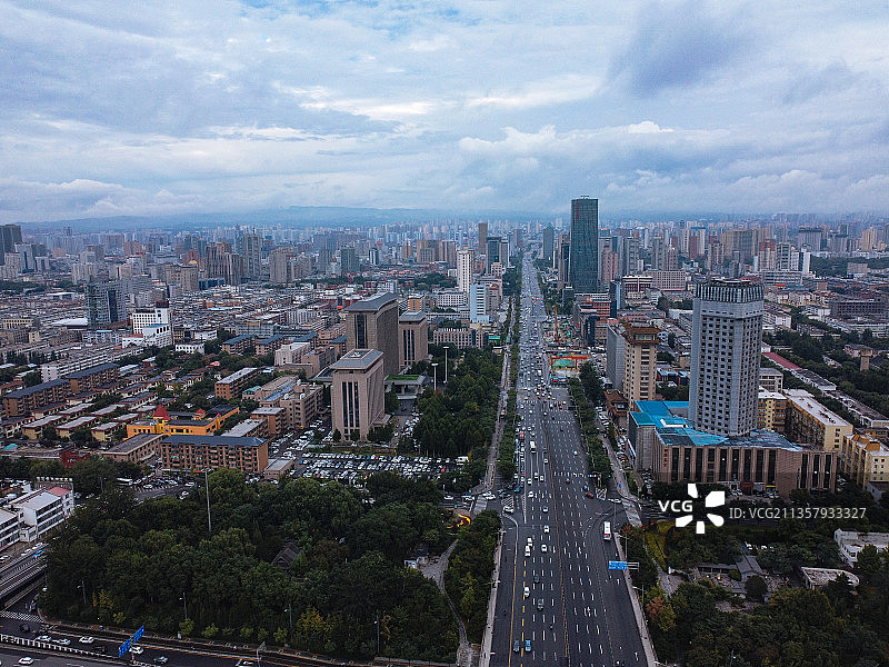 太原 万柏林区 迎泽大街 迎泽大桥 和平南路 博物院 汾河图片素材