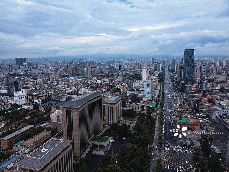 太原 万柏林区 迎泽大街 迎泽大桥 和平南路 博物院 汾河图片素材