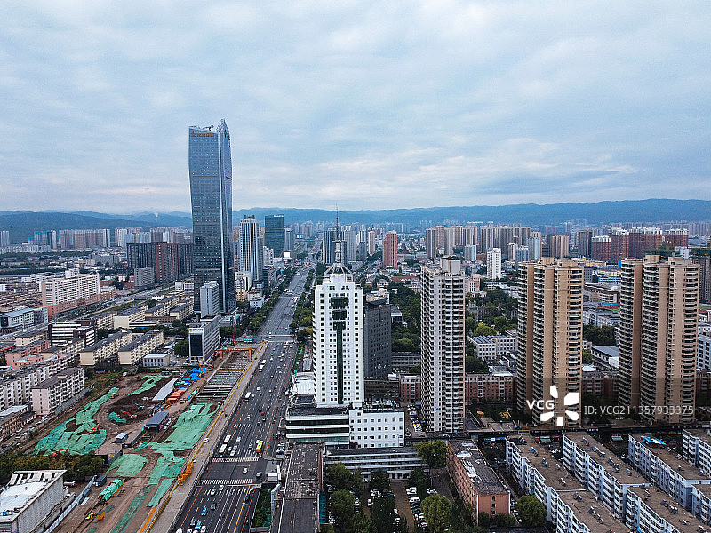 太原 万柏林区 迎泽大街 迎泽大桥 和平南路 博物院 汾河图片素材