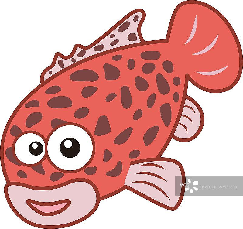 卡通石斑鱼图片素材