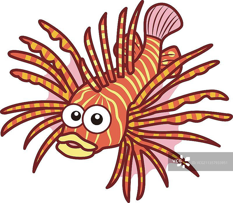 卡通狮子鱼图片素材