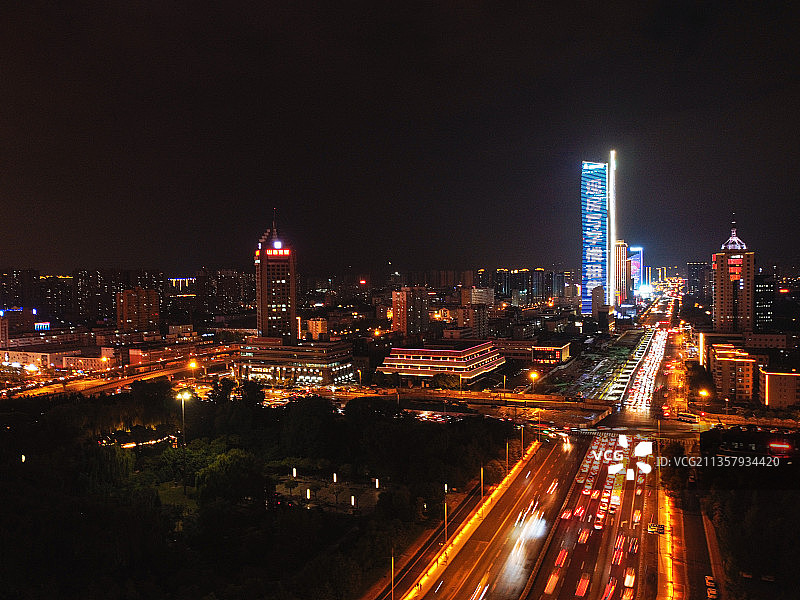 太原 万柏林区 迎泽大街 迎泽大桥 和平南路 博物院 汾河图片素材