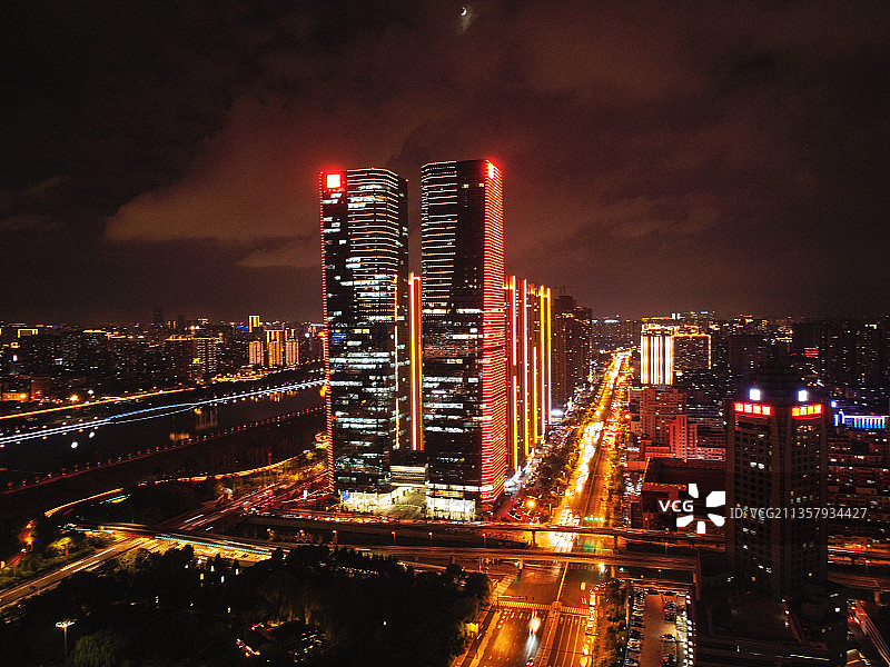 太原 万柏林区 迎泽大街 迎泽大桥 和平南路 博物院 汾河图片素材