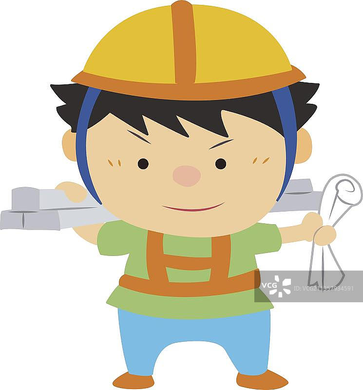 手绘工人图片素材