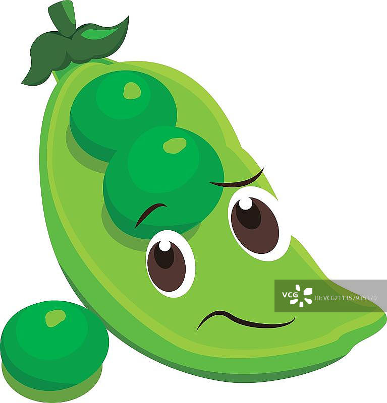 手绘青豆图片素材