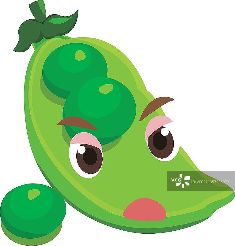 手绘青豆图片素材