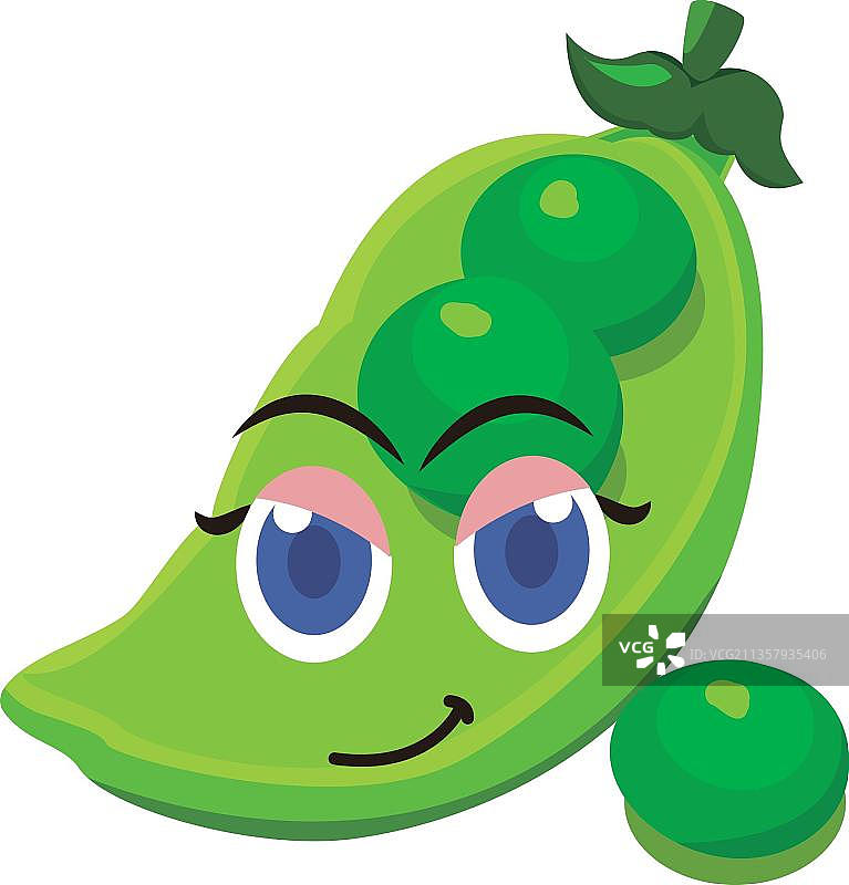 手绘青豆图片素材