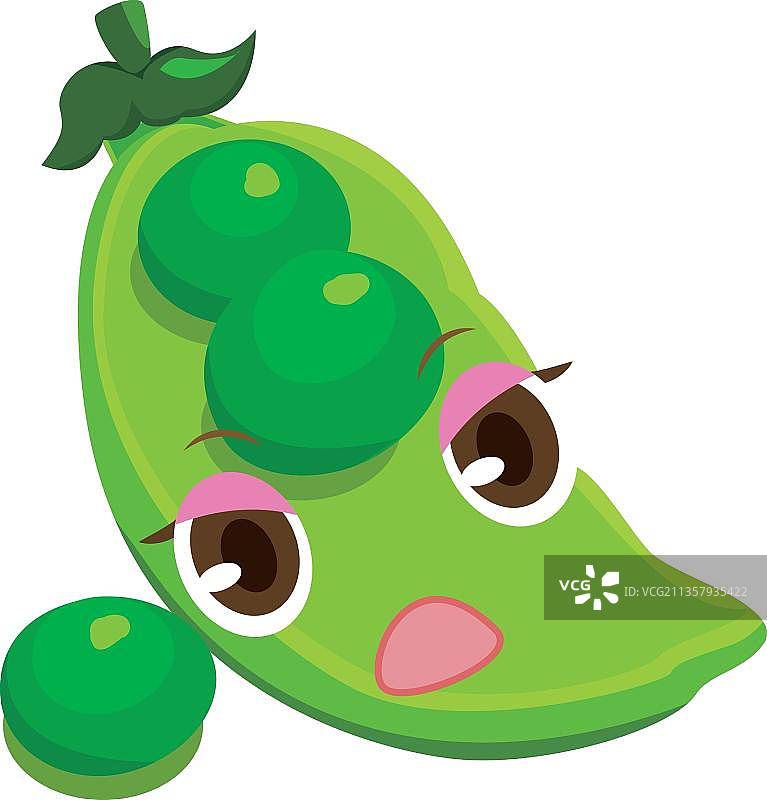 手绘青豆图片素材