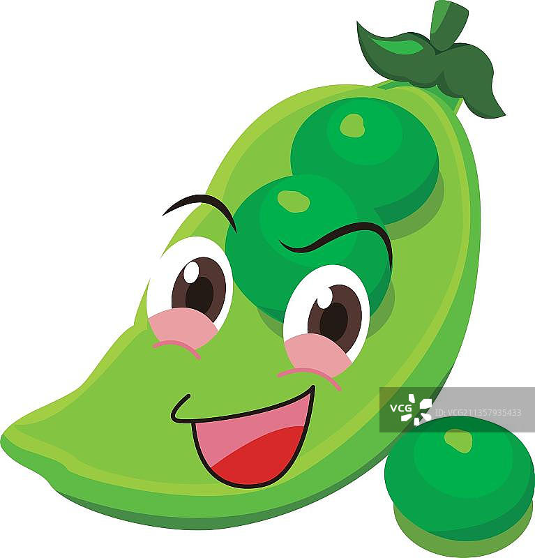 手绘青豆图片素材