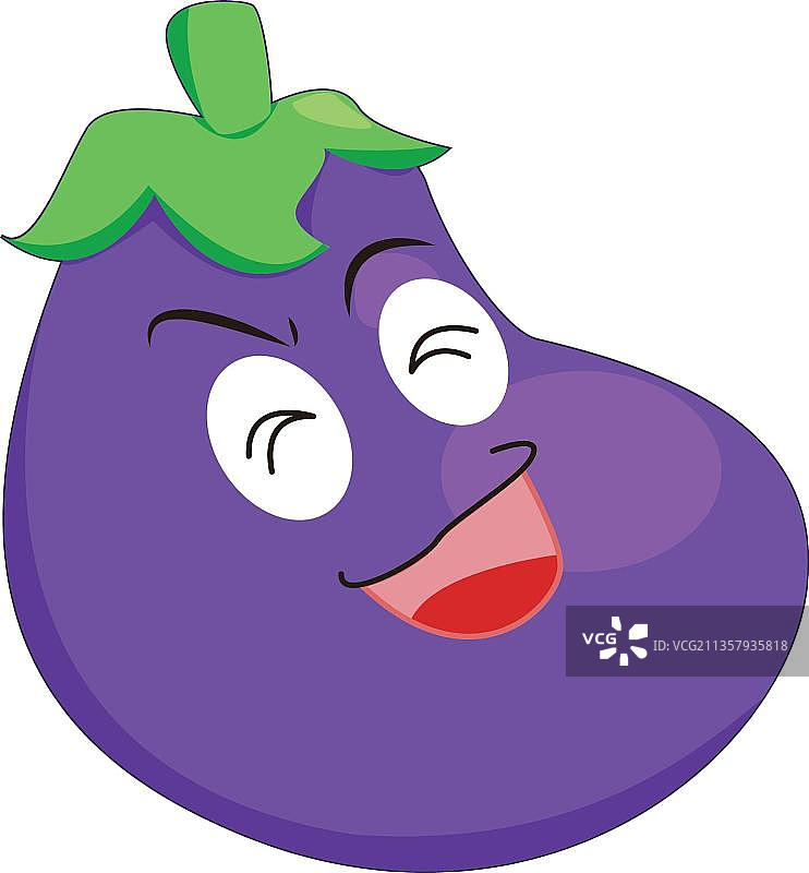 手绘茄子图片素材