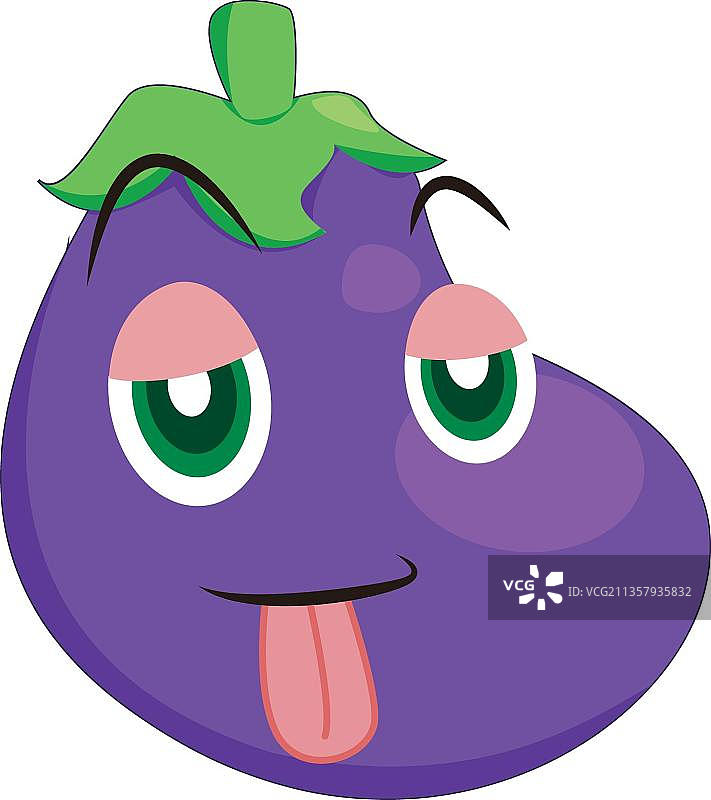 手绘茄子图片素材