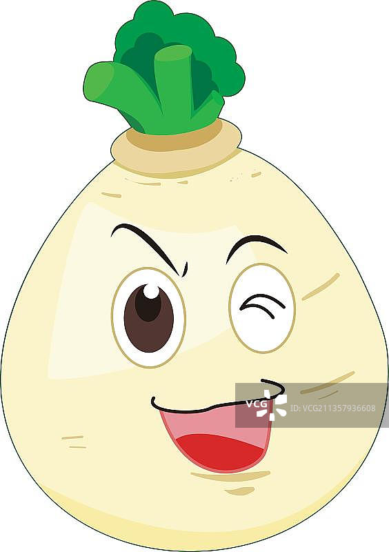 手绘白萝卜图片素材